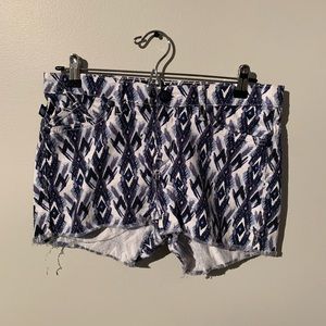 Funny printed jean shorts